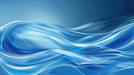 abstract blue background with smooth lines, futuristic wavy,abstract blue background with flowing, smooth lines that shimmer and shine