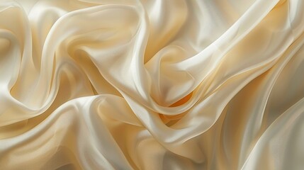 Flowing texture of beige silk, background image