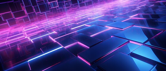 Futuristic technology abstract background with a glowing neon outline, circuit background, tech background flat