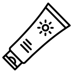 Tanning Lotion  Icon Element For Design