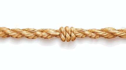 Braided rope on white background Vectot style vector