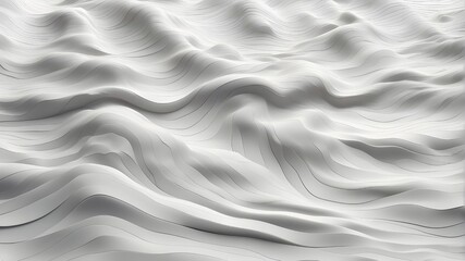 Stylish seamless wave texture background in monochrome white ideal for design projects