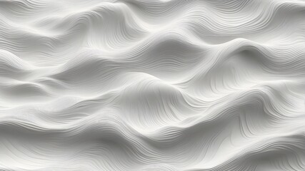 Obraz premium Stylish seamless wave texture background in monochrome white ideal for design projects