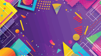Bright colorful vertical poster for carnival. Purple