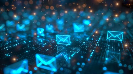 Email Inbox Flooded with Unknown Messages - Concept of Spam and Cyber Threats 