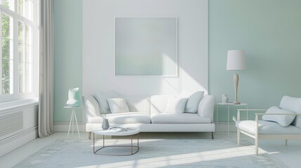 Bright White Minimalist Living Room Design Perfect for Modern Home Decor Magazines