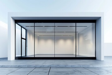 Bright, open plan office space with floor-to-ceiling windows and modern furniture. Located on a popular road of a tourist town.