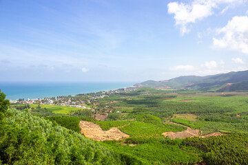 Overview Of A Small Town In Binh Dinh Coastal, Vietnam.
