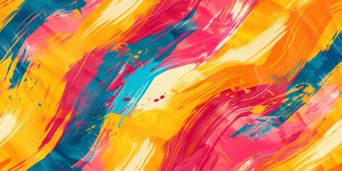 Vivid Swirls of Summer Colors Abstract Art