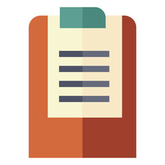 notepad clipboard flat icon