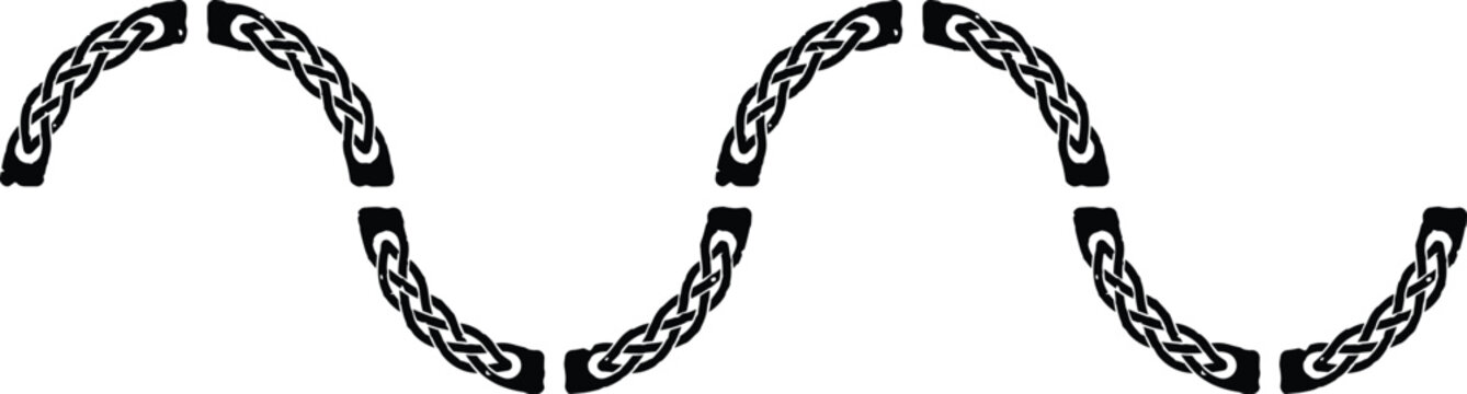 Seamless S-Curved Celtic Knot Braid Pattern