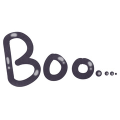 Hand drawn lettering boo