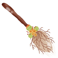 Magic halloween broomstick 