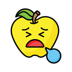 Unique and premium vector of tired emoji, editable icon