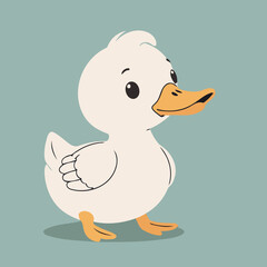 Vector illustration of an adorable Duck for young readers' books