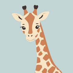 Vector illustration of a winsome Giraffe for children's literature
