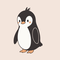 Cute vector illustration of a Penguin for children book