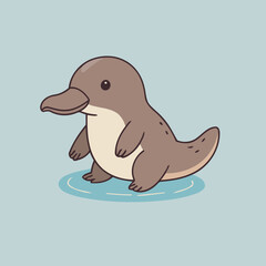 Cute Platypus vector illustration for preschoolers' learning moments