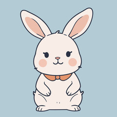 Vector illustration of a playful Rabbit for preschoolers' storytime