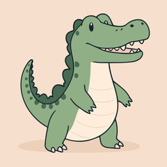 Vector illustration of a friendly Alligator for little ones' joyful exploration