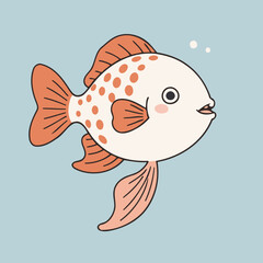 Vector illustration of a friendly Guppy for little ones' joyful exploration