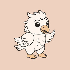 Cute vector illustration of a Griffin for toddlers' playful adventures