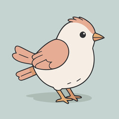 Vector illustration of a cute Bird for kids story book