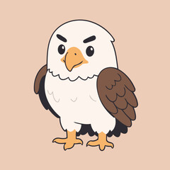 Cute vector illustration of a Eagle for children's bedtime stories
