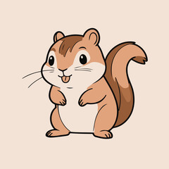 Vector illustration of a sweet Chipmunk for youngsters' imaginative journeys