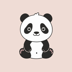 Vector illustration of an endearing Panda for kids' bedtime stories