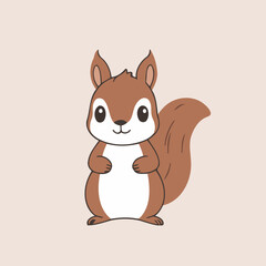 Vector illustration of a playful Squirrel for preschoolers' storytime