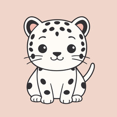 Vector illustration of a winsome Jaguar for children's literature