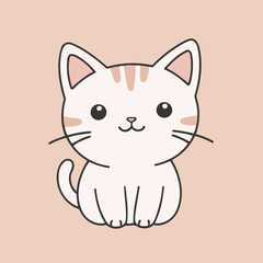 Vector illustration of a friendly Cat for little ones' joyful exploration