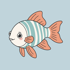 Vector illustration of a cute Guppy for kids