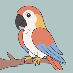 Cute Macaw vector illustration for little ones' bedtime routines
