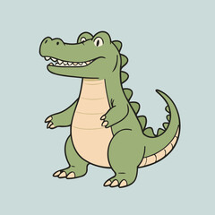 Obraz premium Cute Alligator vector illustration of a for toddlers books