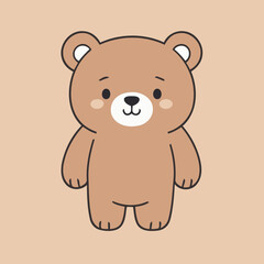 Vector illustration of a cute Bear for children book