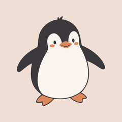 Cute Penguin for children's bedtime stories vector illustration