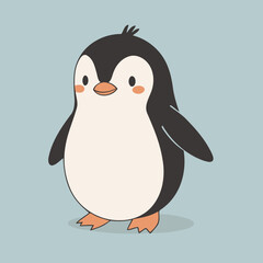Vector illustration of a cute Penguin for kids