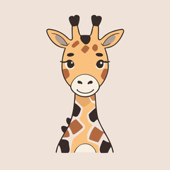 Cute Giraffe for kids' storybook vector illustration