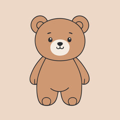 Cute teddy vector illustration for little ones' bedtime routines