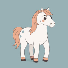 Cute Horse for children vector illustration