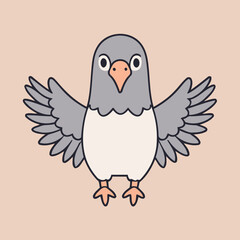 Vector illustration of a cute Condor for children book
