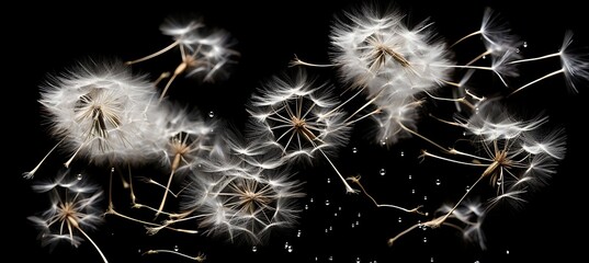 Close-up of delicate dandelion seeds in soft sunlight, showcasing nature's intricate beauty and the promise of new beginnings in a captivating and serene image