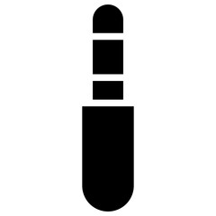 audio jack solid icon