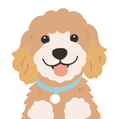Cute Goldendoodle vector illustration of a for toddlers books