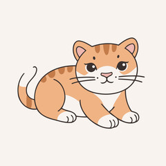 Vector illustration of a cute Puma for kids