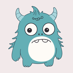 Vector illustration of a cute Monster for toddlers