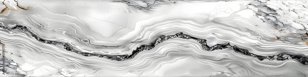 Poster Smooth and Elegant Marble Texture Background with Fluid Patterns and Monochrome Tones for Luxury Design and Architecture