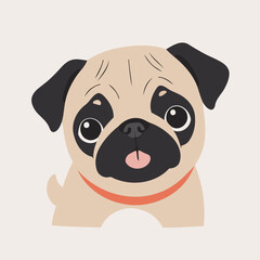 Cute Dog vector illustration for preschoolers' learning moments